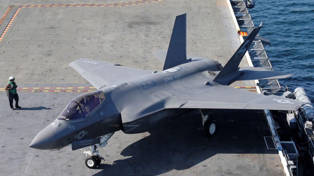 美国海军F-35C隐形战机。 美联社