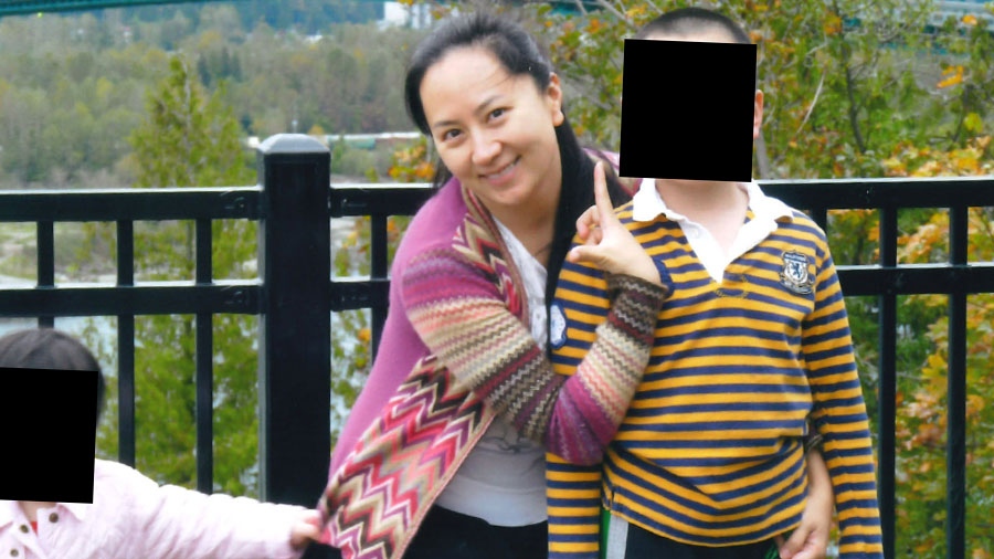 孟晚舟家庭照呈堂。網上圖片