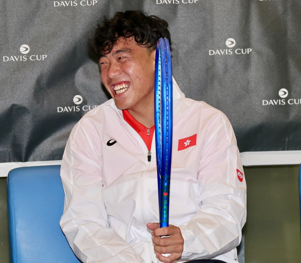 Coleman在記者會上跟隊友談笑風生，希望以輕鬆氣氛帶領球隊享受比賽。徐嘉華攝