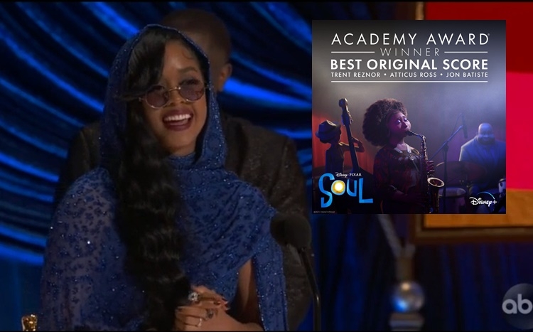 女歌手H.E.R.和最佳動畫《靈魂奇遇記》再奪音樂獎項。