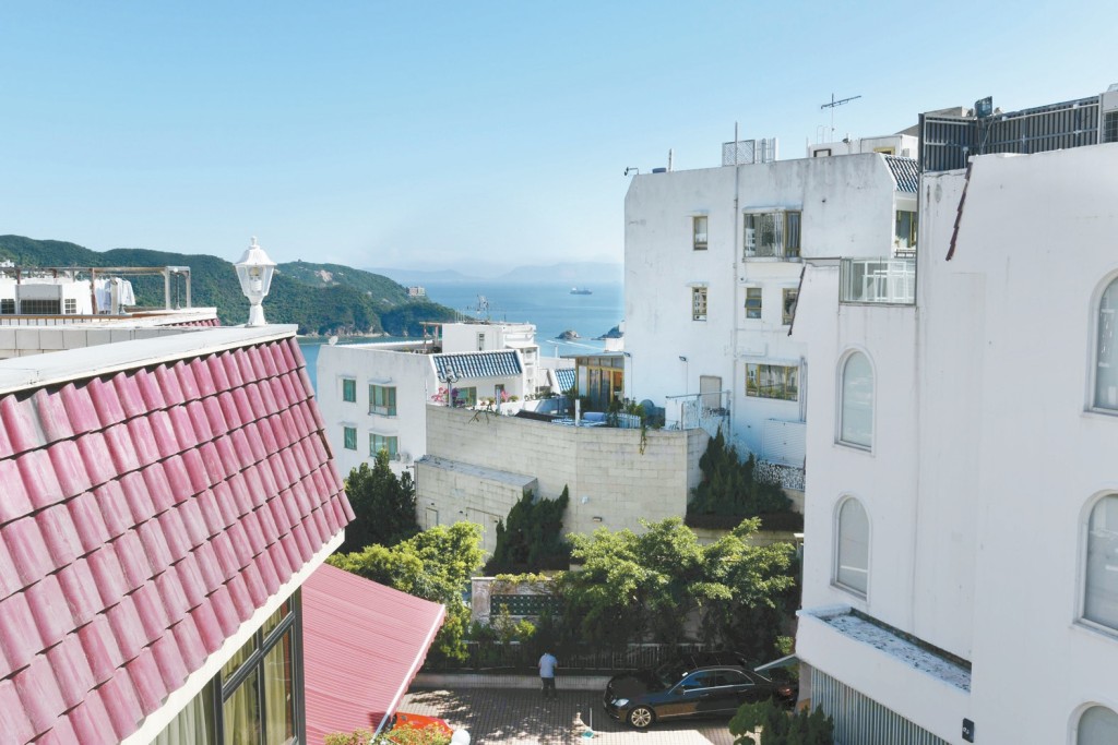 站于私人天台，可望南区部分海景。