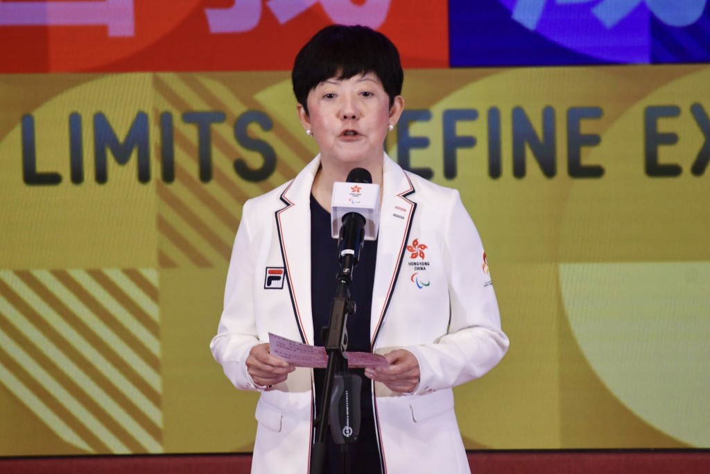中國香港殘疾人奧委會會長馮馬潔嫻。楊駿堯攝 中國香港殘疾人奧委會會長馮馬潔嫻。楊駿堯攝