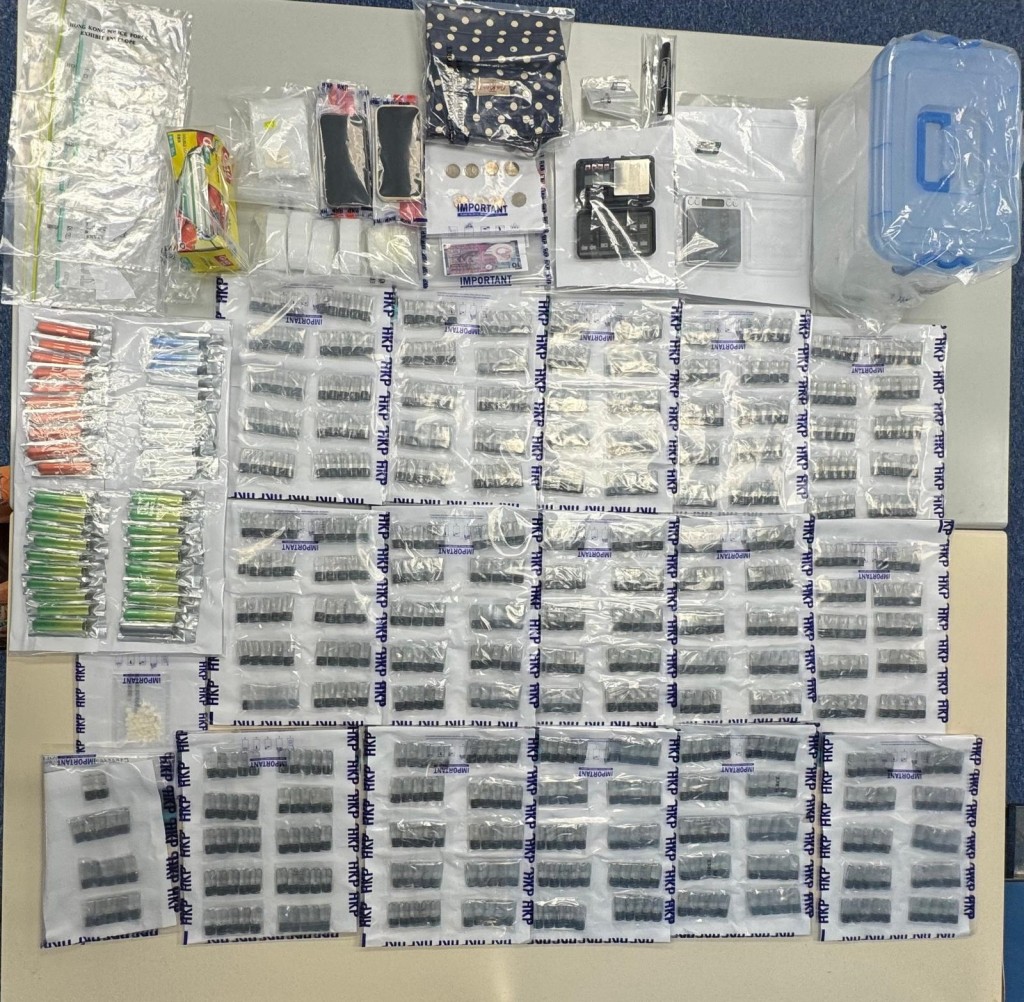 警方检获的毒品总市值约20万元。警方提供 警方检获的毒品总市值约20万元。警方提供
