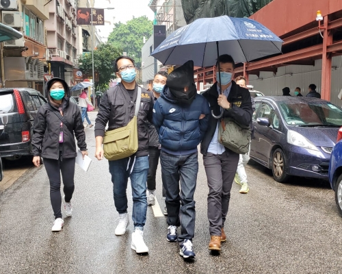 警方昨拘捕一名疑犯涉嫌爬棚架爆竊商廈。資料圖片