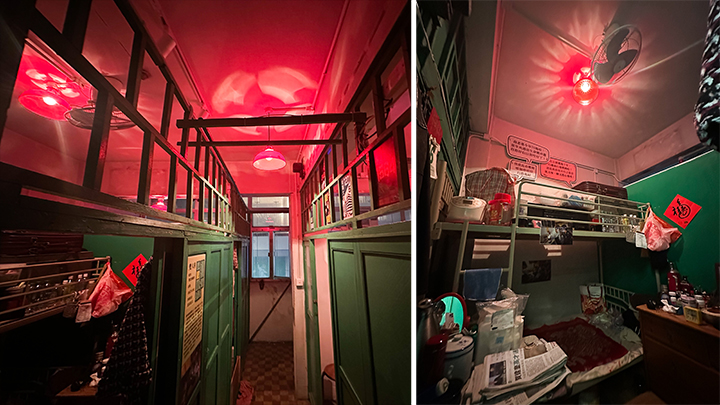 香港社區組織協會在大角咀的一座舊式唐樓內設置了「侷住體驗館」，一比一還原基層狹窄的住屋實況，讓市民可親身體驗不適切居所的生活環境，讓大衆探討和關注基層住屋問題。