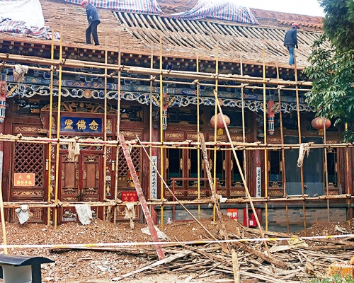 山西白马寺损毁严重。　
