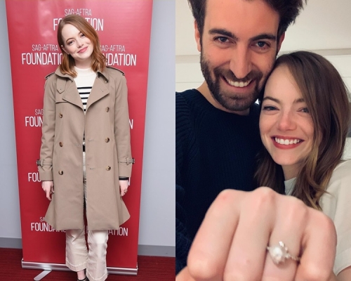 爱玛与Dave低调拍拖，终成正果。（ig图片）