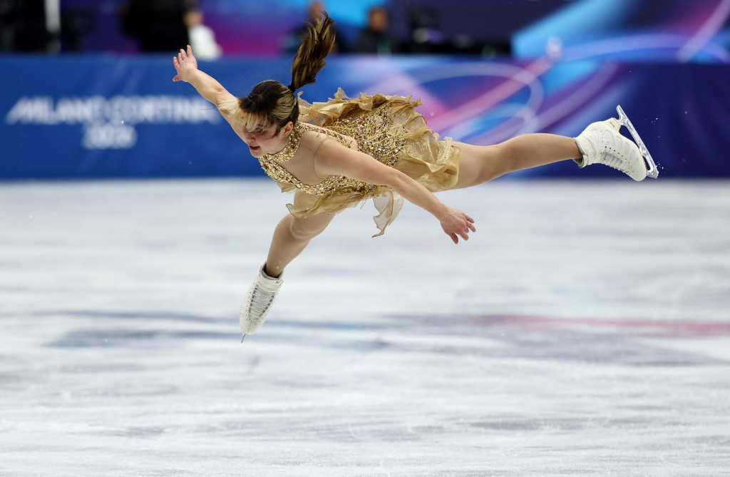 劉美賢在女花自由滑比賽中取得全場最高的150.20分。路透社