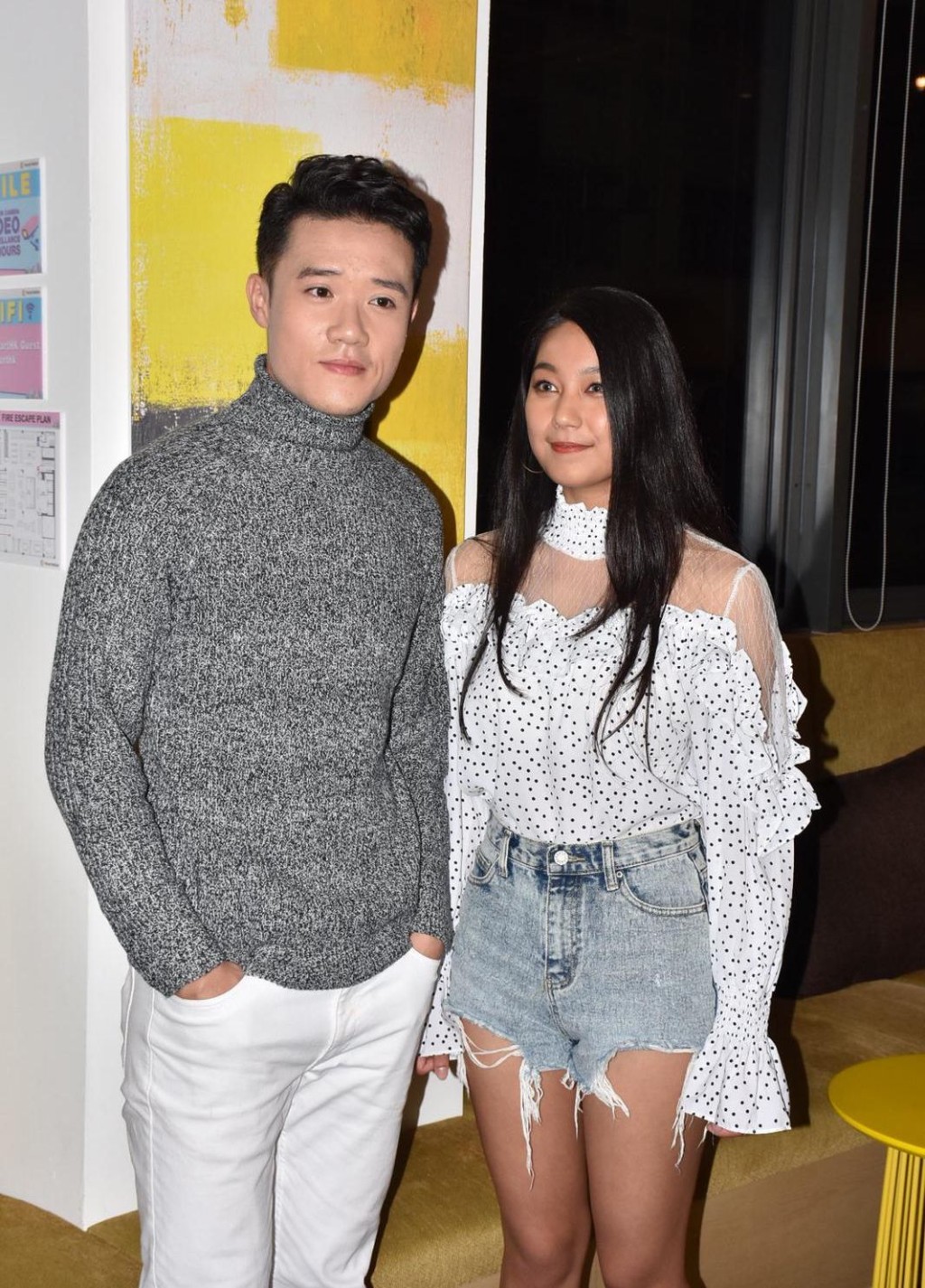 黃淑蔓與男主角黃定謙。