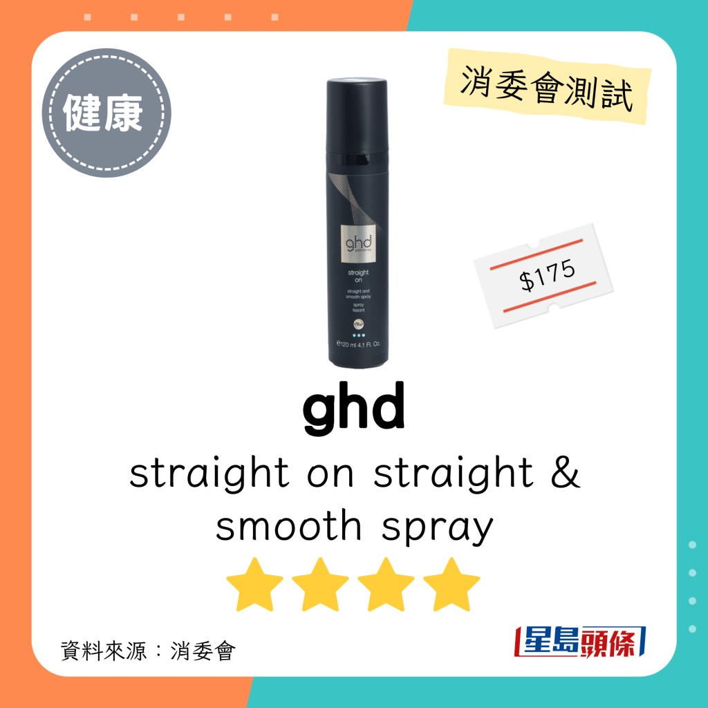 消委會髮泥髮蠟噴髮膠｜ghd straight on straight & smooth spray