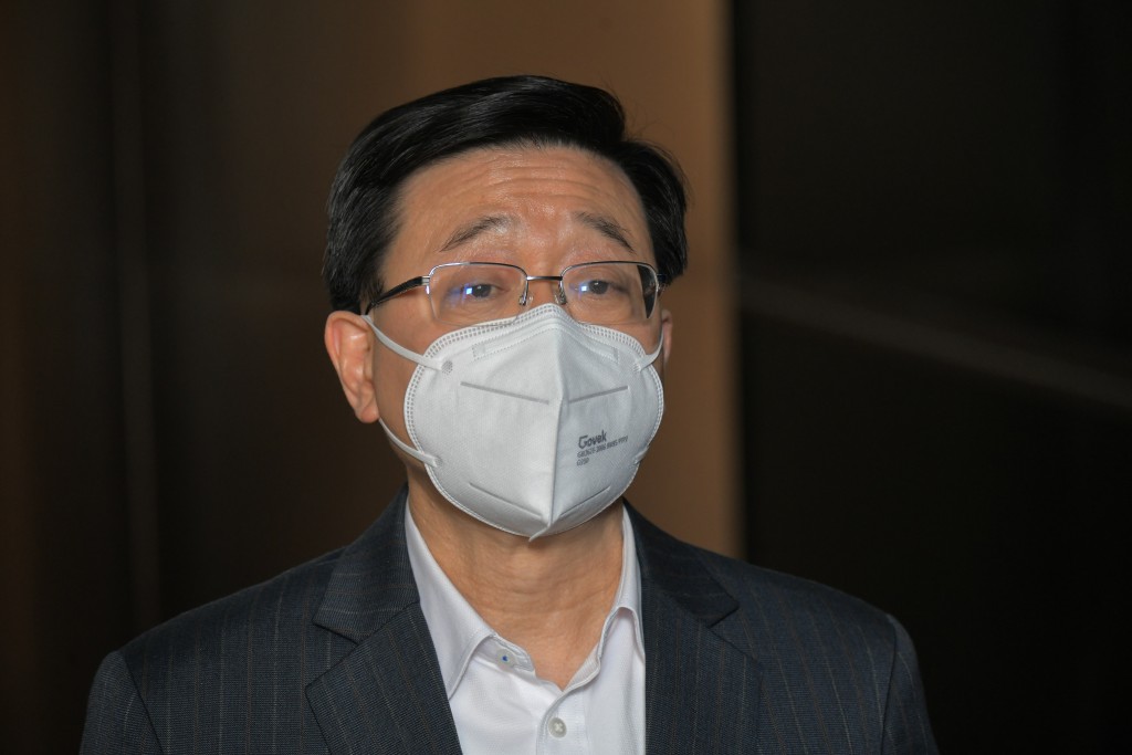 李家超指熱切期待中央最終決定,亦相信很快會有決定。梁譽東攝