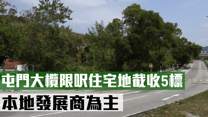 屯門大欖限呎住宅地截收5份標書。