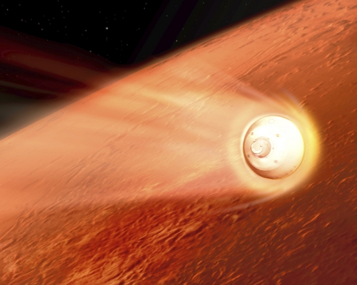 「毅力號」預計於美國西岸時間周四下午12時55分在火星表面著陸。AP圖片(NASA/JPL-Caltech)