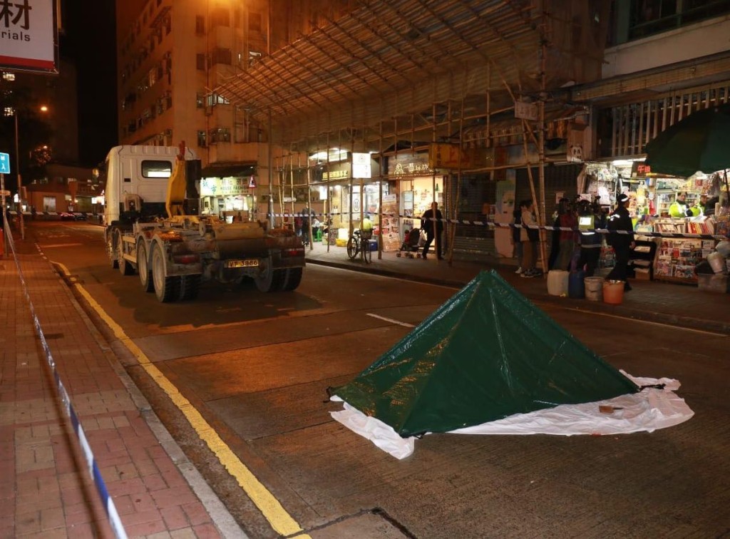 大埔一名男子遭勾斗車撞到，當場不治。