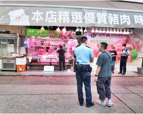 現場為旺角亞皆老街一肉檔。資料圖片