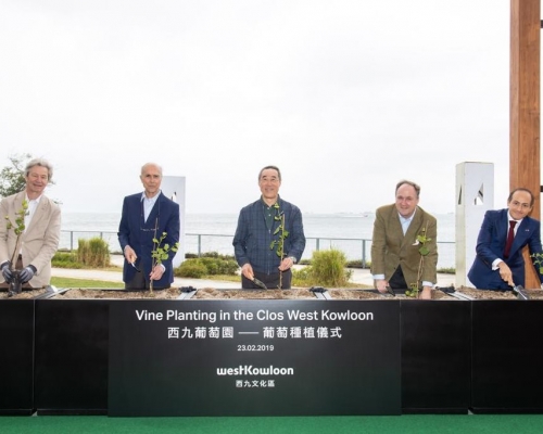 西九文化区管理局昨日在西九苗圃公园举行葡萄种植仪式，标志葡萄园计划正式启动。