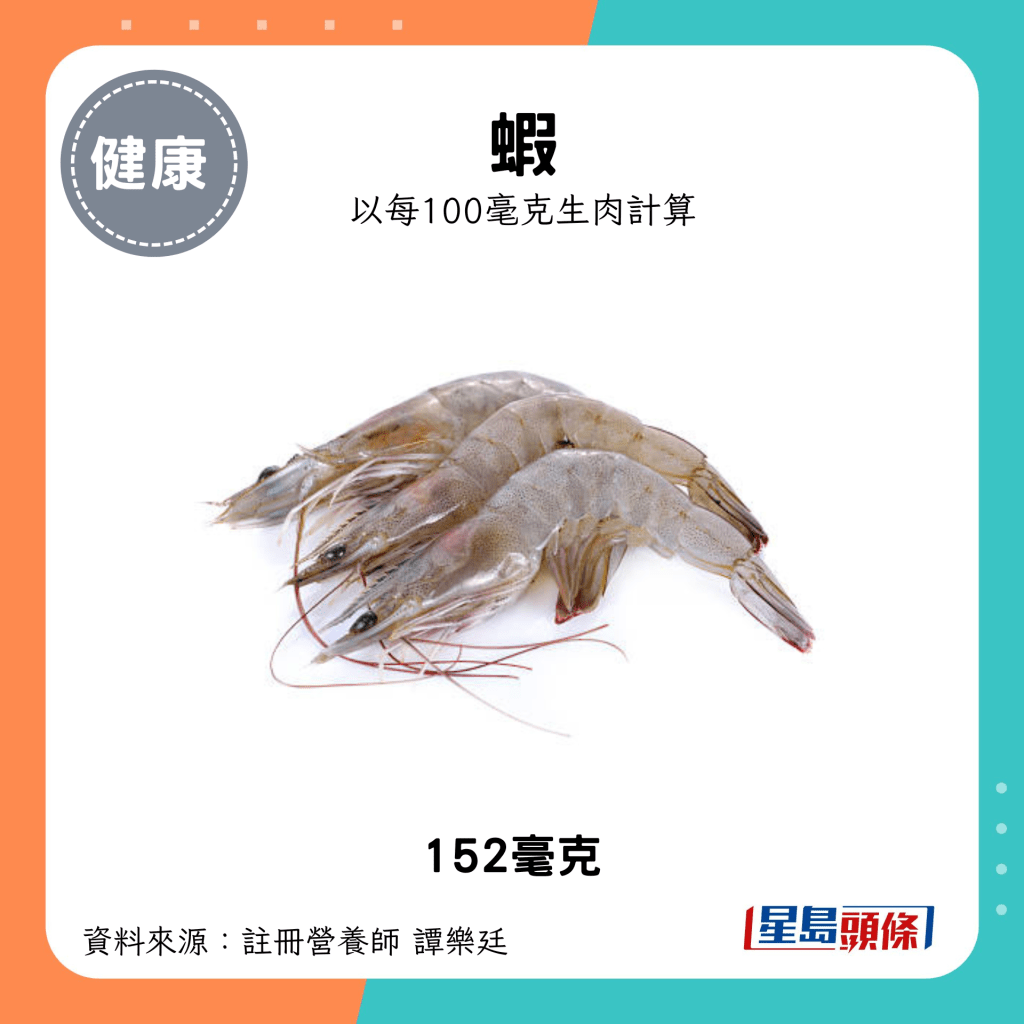 虾 152毫克