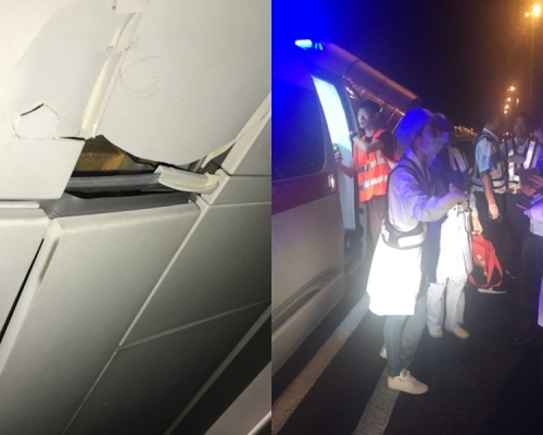 有網民發文稱乘搭春秋航空遇到急降,未扣上安全帶而頭撞機艙天花板。網圖