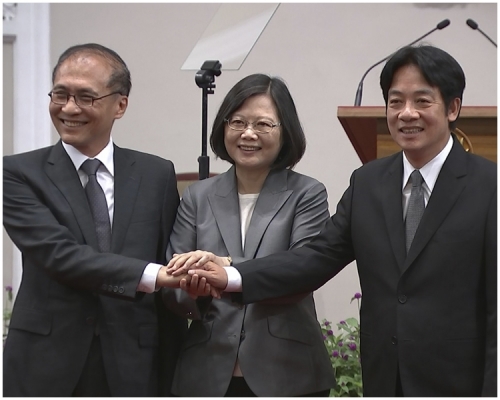 蔡英文昨日宣布新行政院長任命。AP圖片