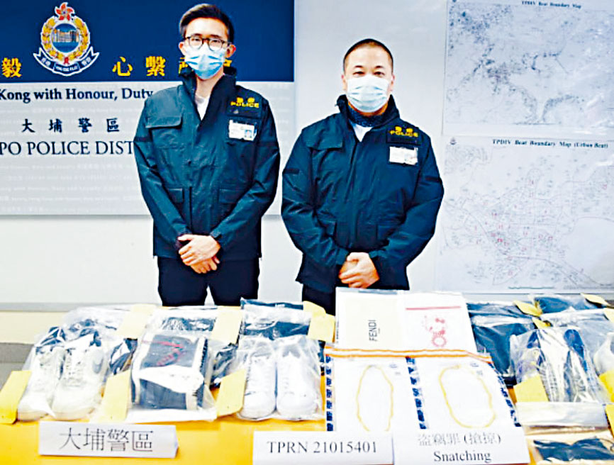 ■警方破獲五名中學生涉嫌在大埔搶劫金鋪的案件。
