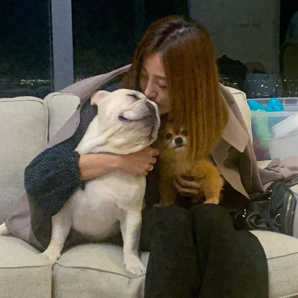 Ashley自認狗癡,經常於社交網分享與狗狗之日常。