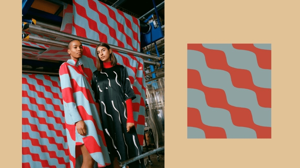 Taifuuni (颱風) 創於1968年，描繪的是設計師Maija Isola女兒的肩膀，柔美的綫條給合在一起宛如颱風。