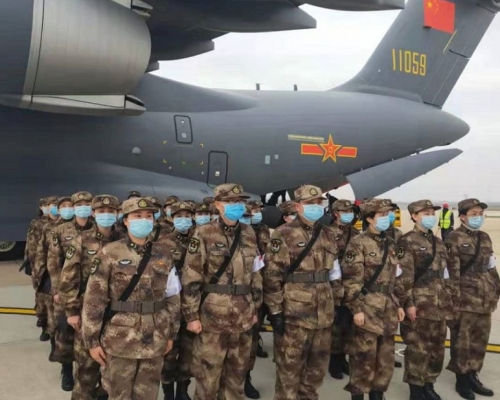 前赴武漢支援的軍醫。網上圖片