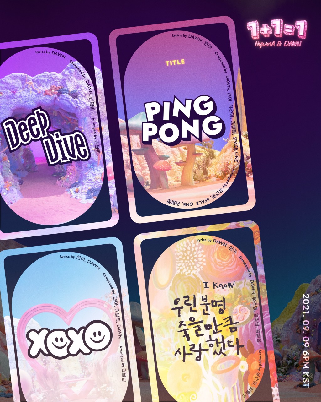 《1+1=1》有4首歌，包括主打歌《PING PONG》。