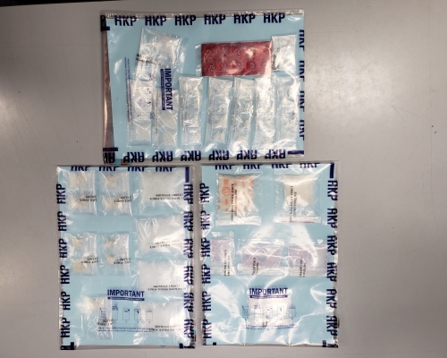 警方檢獲的證物。