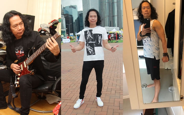 JoeyTang留守屋企做運動及彈結他嚟迎接新工作。