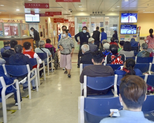 昨日到急症室求診的5909人次中,以伊利沙伯的514人次最多。