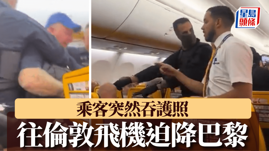 兩名乘客在飛機上毀壞護照使飛機被迫降。X@krazyukfights