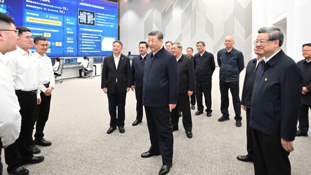 習近平考察河北雄安新區。新華社