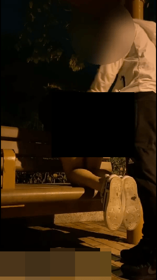 這對90後情侶又在公園拍攝性虐淫穢影片