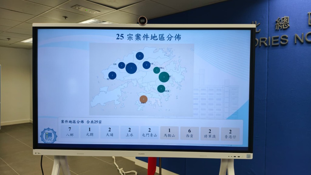 遇竊的單位位於元朗、屯門、大埔、西貢、馬鞍山及香港仔。黃文威攝 遇竊的單位位於元朗、屯門、大埔、西貢、馬鞍山及香港仔。黃文威攝