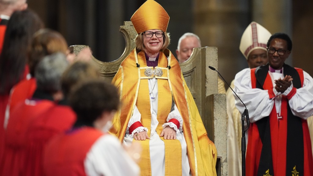穆拉利（Sarah Mullally）就任坎特伯里大主教。 美联社