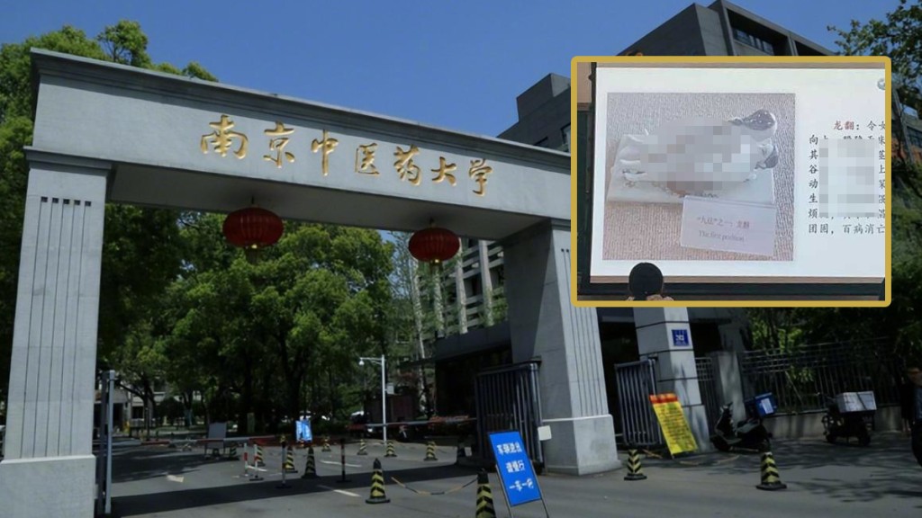南京中醫藥大學有老師在課堂上講述春宮圖內容。