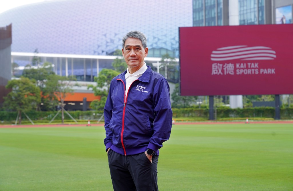啟德體育園(策略發展)總監鄧竟成回顧體育園開幕一年的實戰成果。 啟德體育園(策略發展)總監鄧竟成回顧體育園開幕一年的實戰成果。