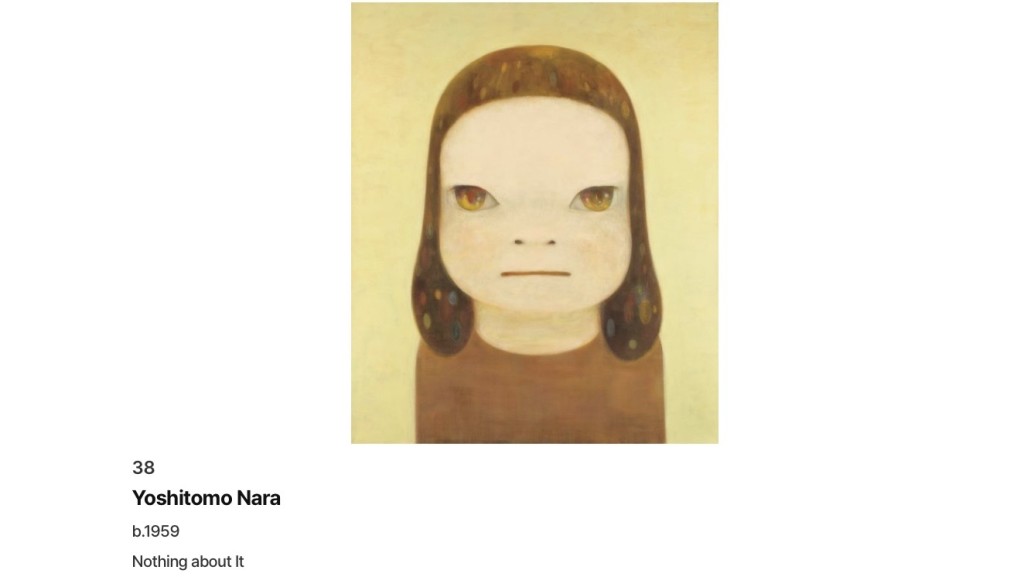 奈良美智《Nothing about it》以150億韓元成交。 Seoul Auction