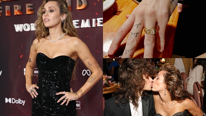 Miley Cyrus姊弟戀修成正果  宣示主權晒估值逾300萬訂婚鑽戒