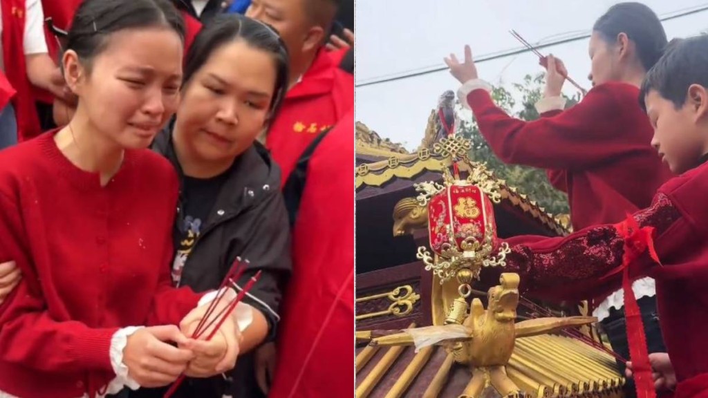 女乩童遭臨時頂替後，又被強逼上神轎，委屈模樣惹來全網安慰。