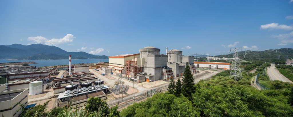 大亚湾核电站为港安全供电30年。 中电提供