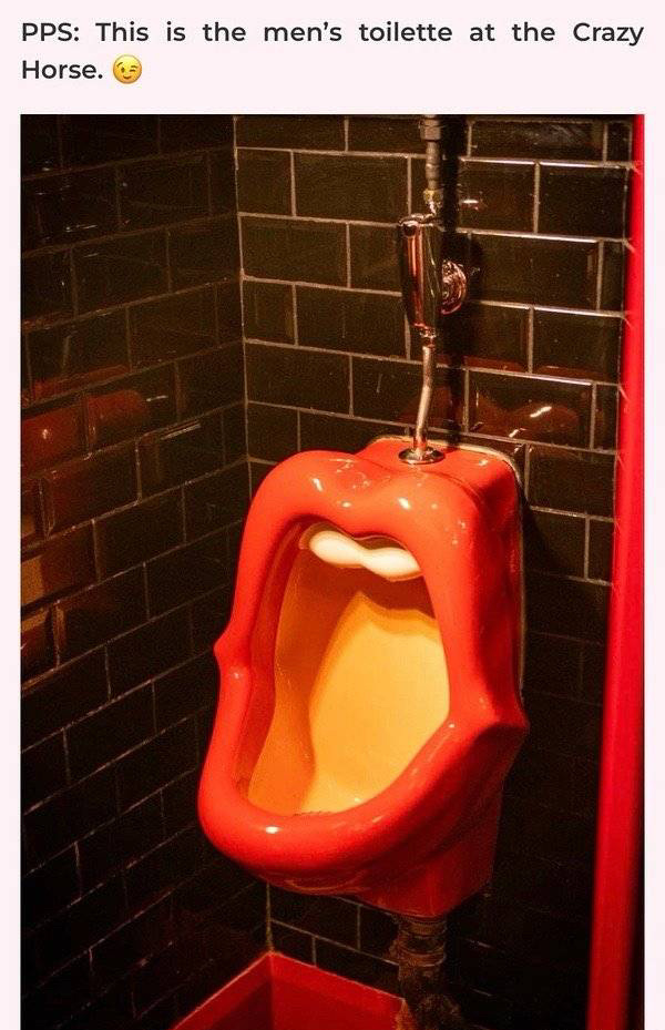 而男廁的尿兜的紅唇形狀，亦引不少網民批評。