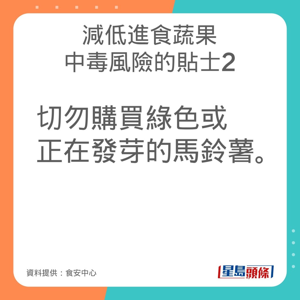 食安中心分享減低進食蔬果中毒風險的貼士。