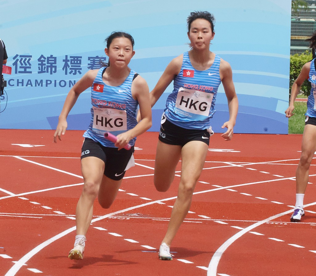 香港女子接力隊奪得銅牌，日本及國家隊分別奪金牌（45秒83）及銀牌（46秒57）。徐嘉華攝