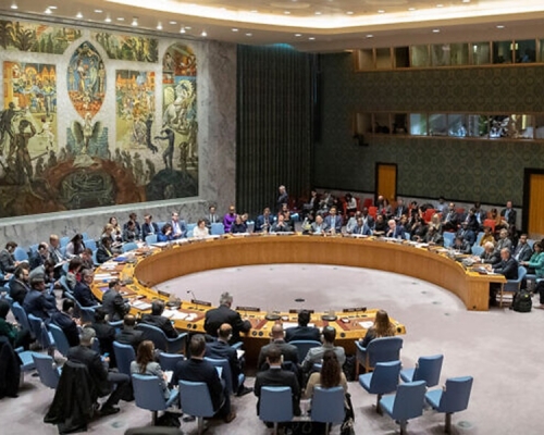 聯合國安理會開會討論以巴問題最新事態發展。AP資料圖片