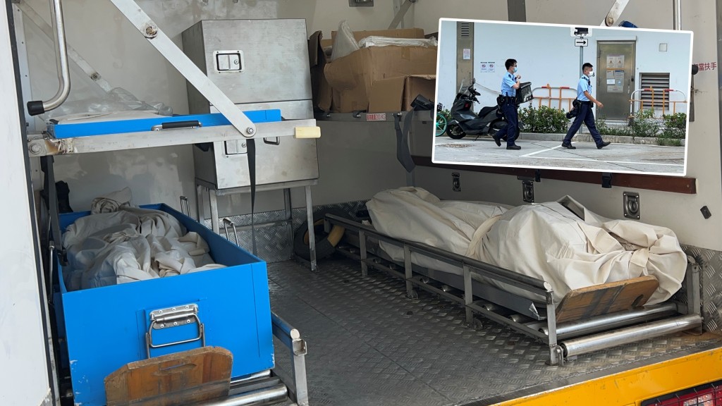 兩女死者遺體移往殮房。蔡楚輝攝