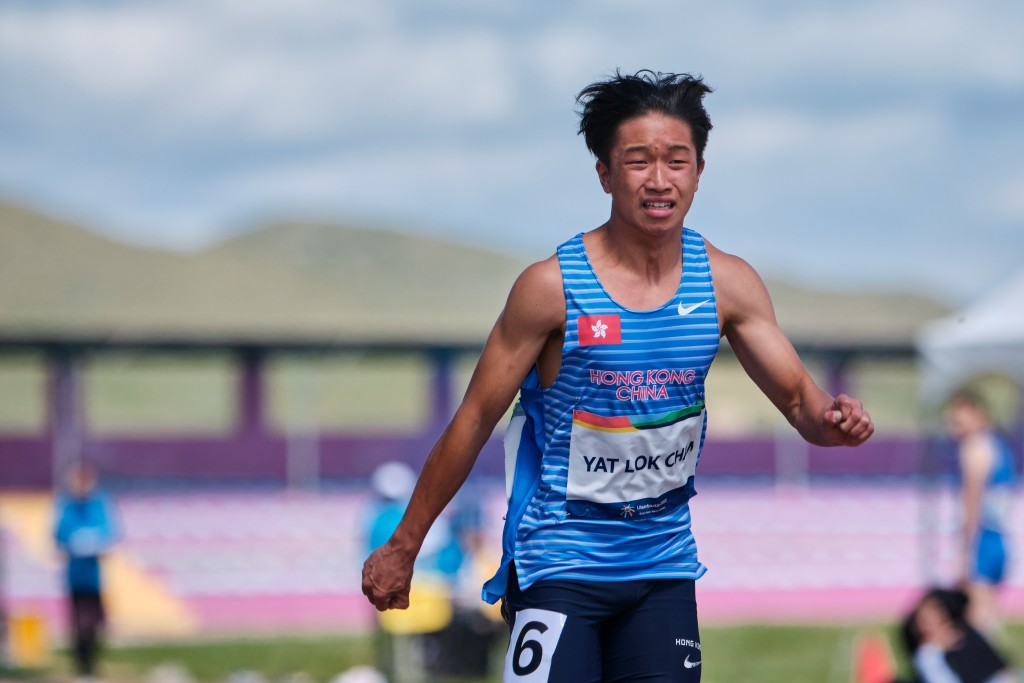 陳一樂在100米跑贏得銅牌。 中國香港體育協會暨奧林匹克委員會圖片