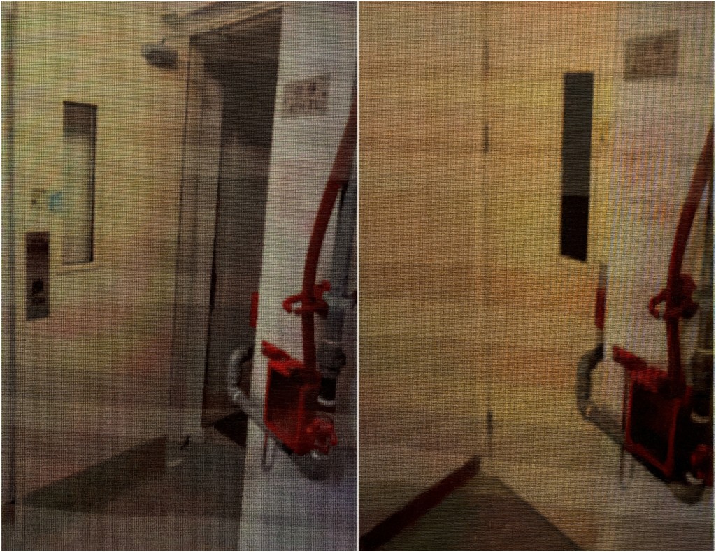 行動中人員發現259個違規事項，部分涉及防煙門被楔開，執法後情況改善。消防處圖片