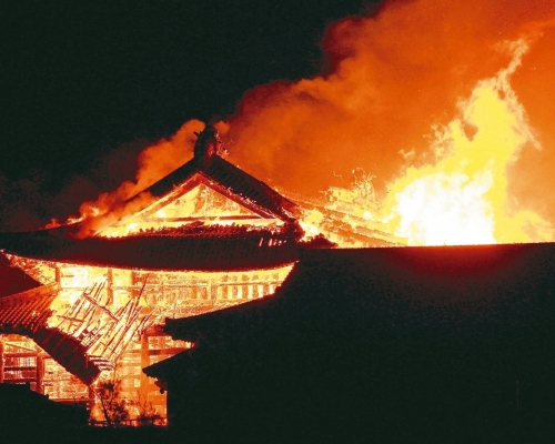日本政府以1992年設計圖重建首里城。網圖